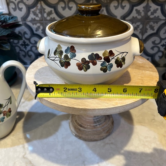 VINTAGE DENBY STONEWARE CROCK- 2 PINTS- SHAMROCK - Picture 5 of 7